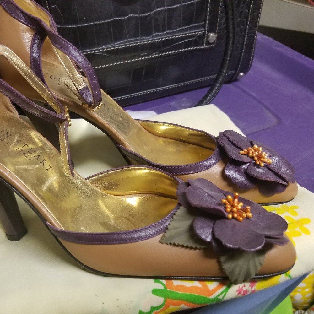 Colin Stuart purple floral shoes pumps